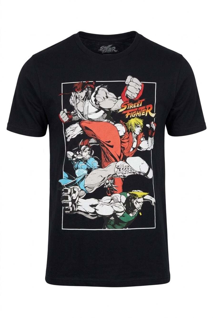 Street Fighter Capcom Character Collage Graphic Men's T-Shirt #B97